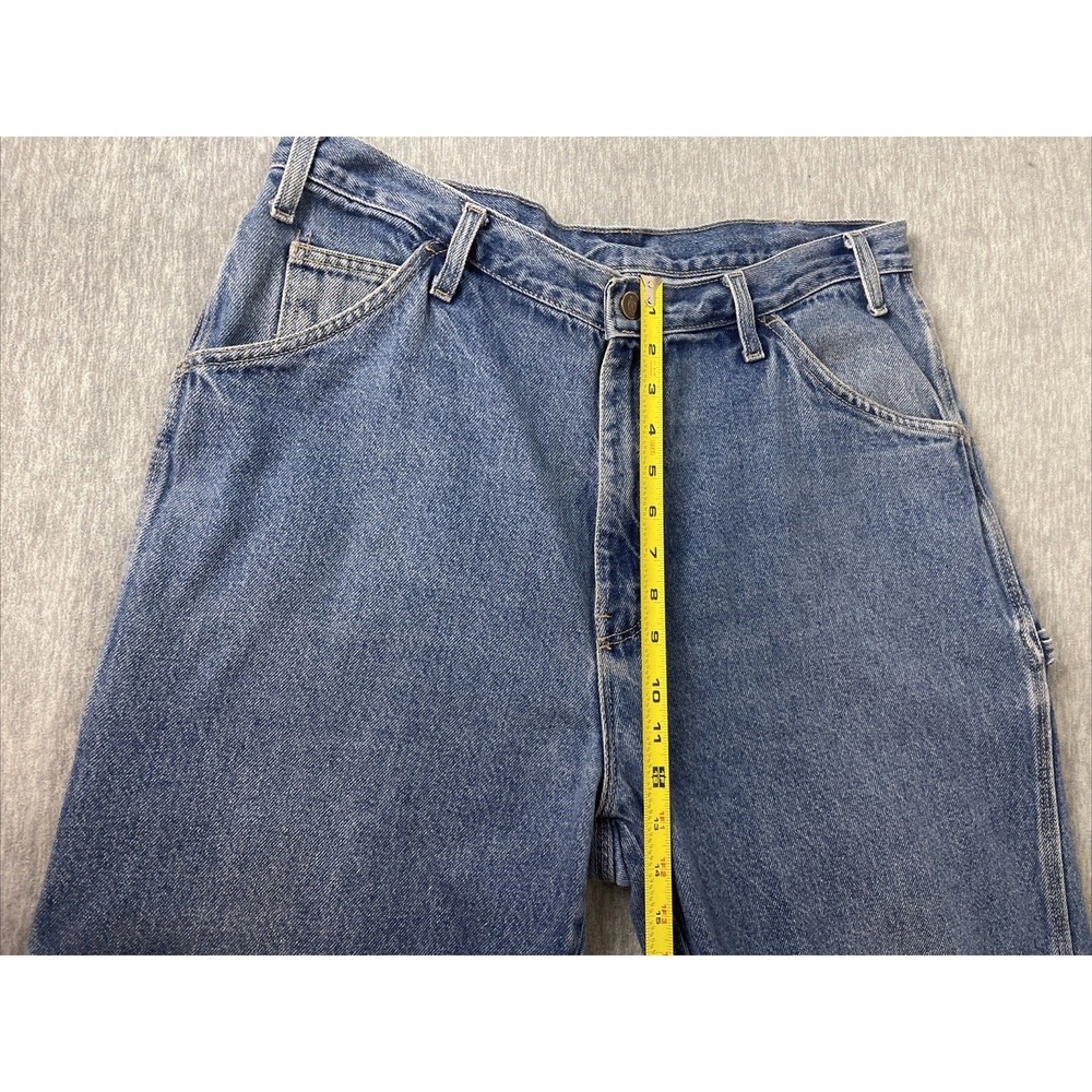 Vintage Dickies Carpenter Y2K Dickies Denim Blue Jeans Logo Men's Size 36x30 - Picture 8 of 11
